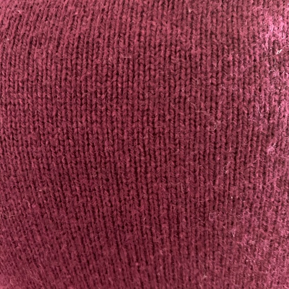 ❤️4for$20! Loft Maroon Boatneck Sweater with White Chiffon Style Detailing - Picture 6 of 7